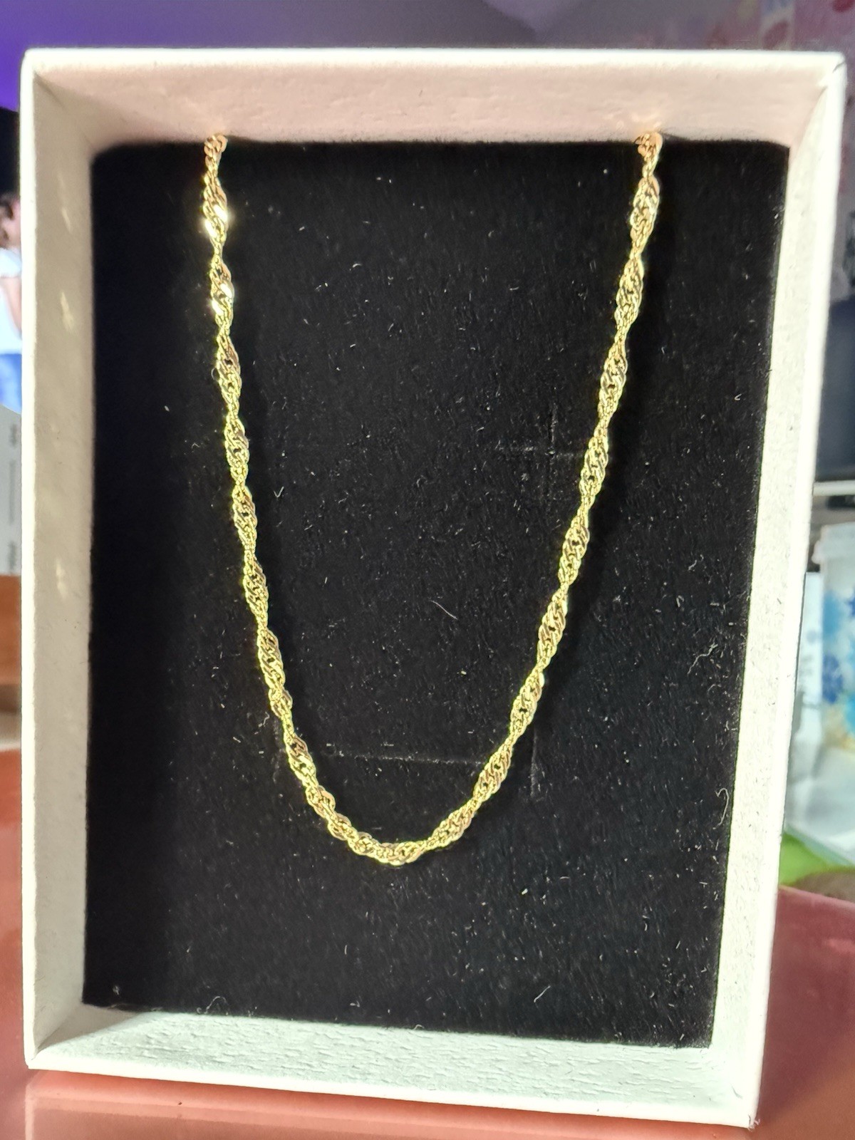 Gold Tone Rope Chain Necklace Chain Style No Stone Fashion Jewelry Undated Era