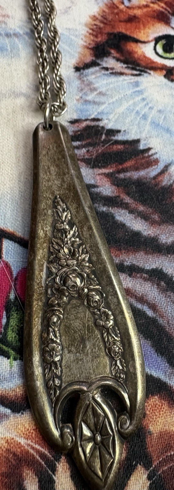 Sterling Silver Plated Spoon Pendant On 24 Inch Chain