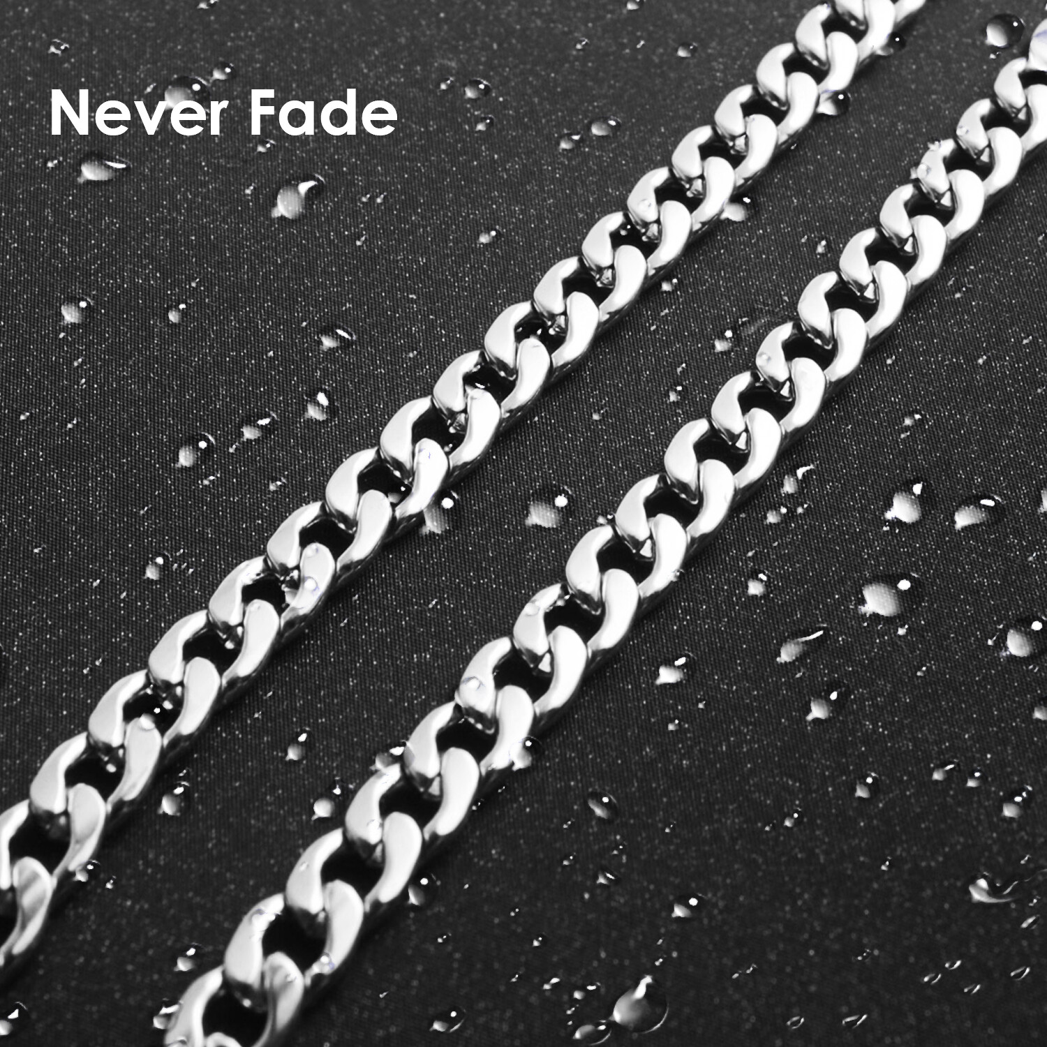 Valentine’s Day Gift 18-24” Stainless Steel Cuban Necklace Curb Chain Fashion