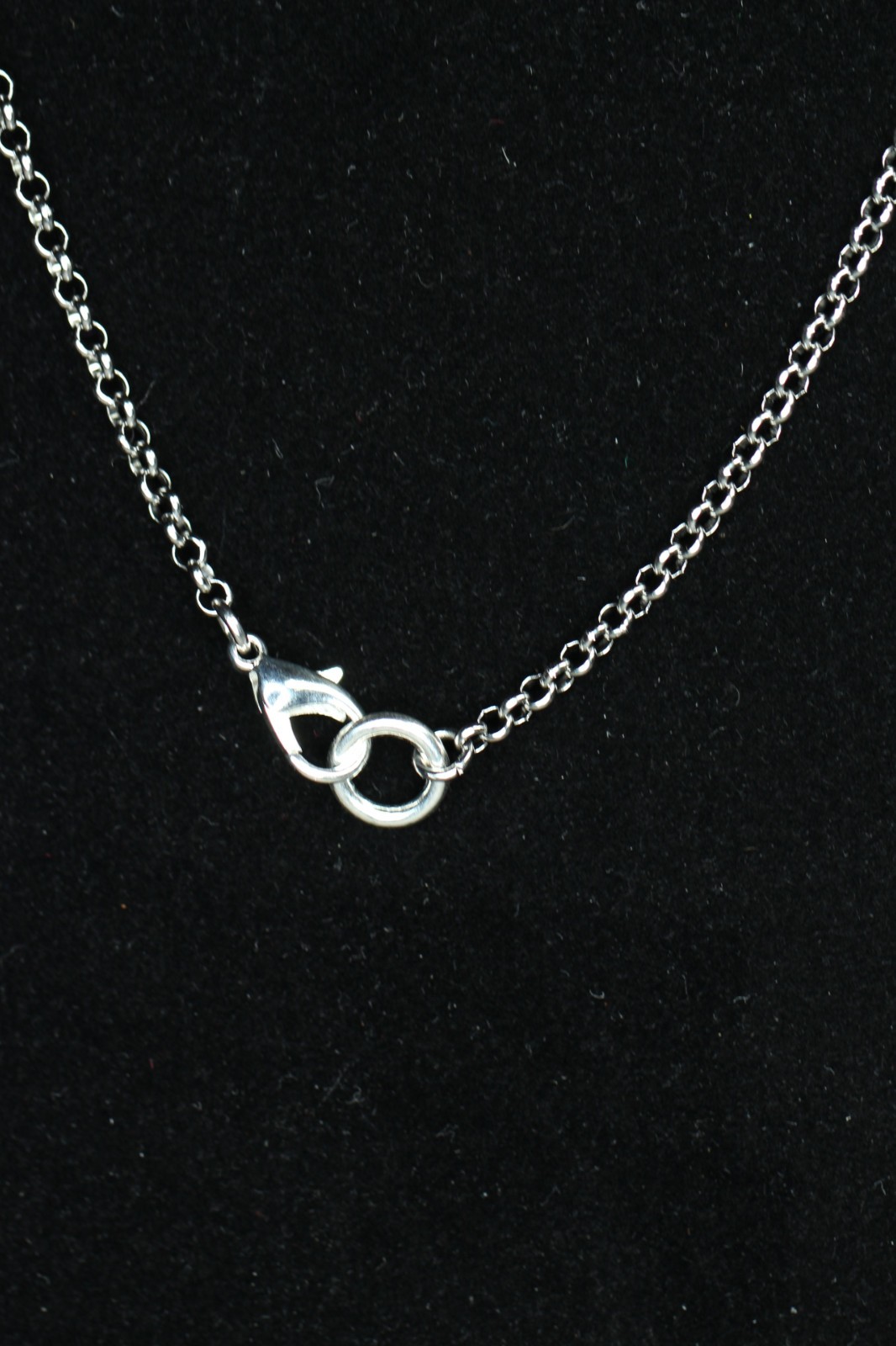 Hearts Necklace Silver Pewter Charm 1″ Pendant 3mm Stainless Chain 18″ Joined
