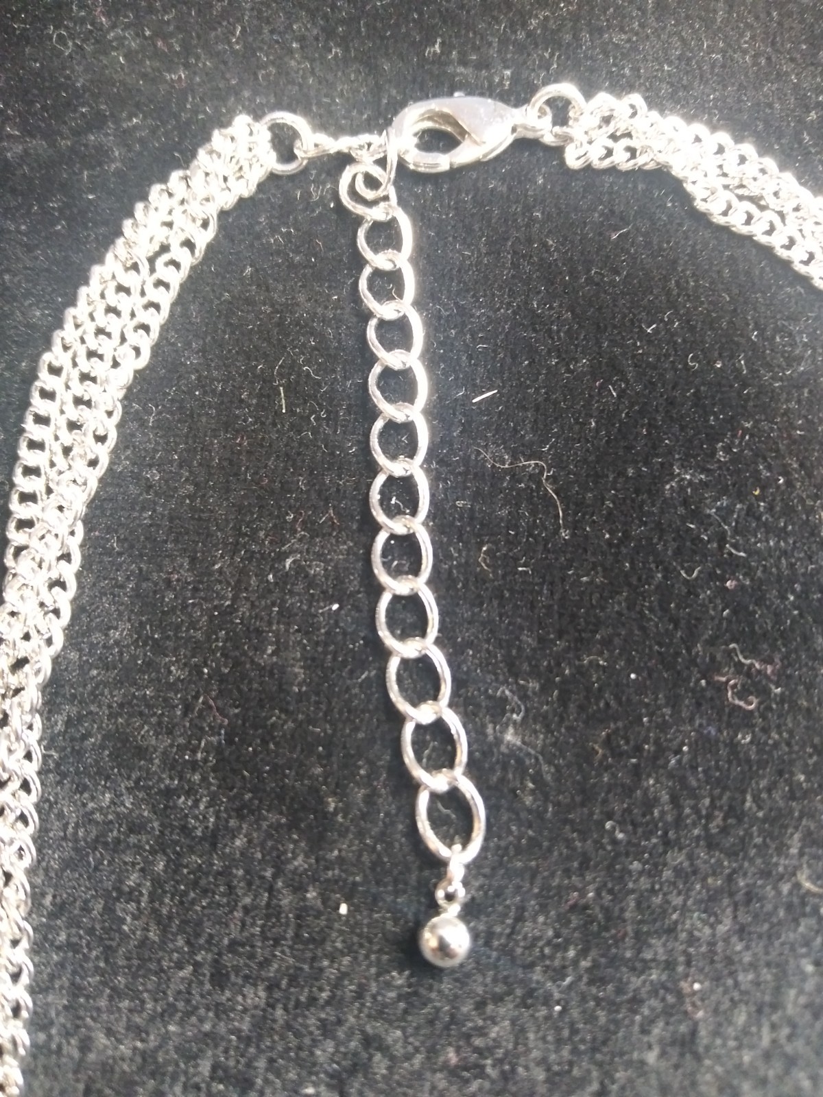 Multi-chain Adjustable Necklace with Dangle Pendants of Various Stones