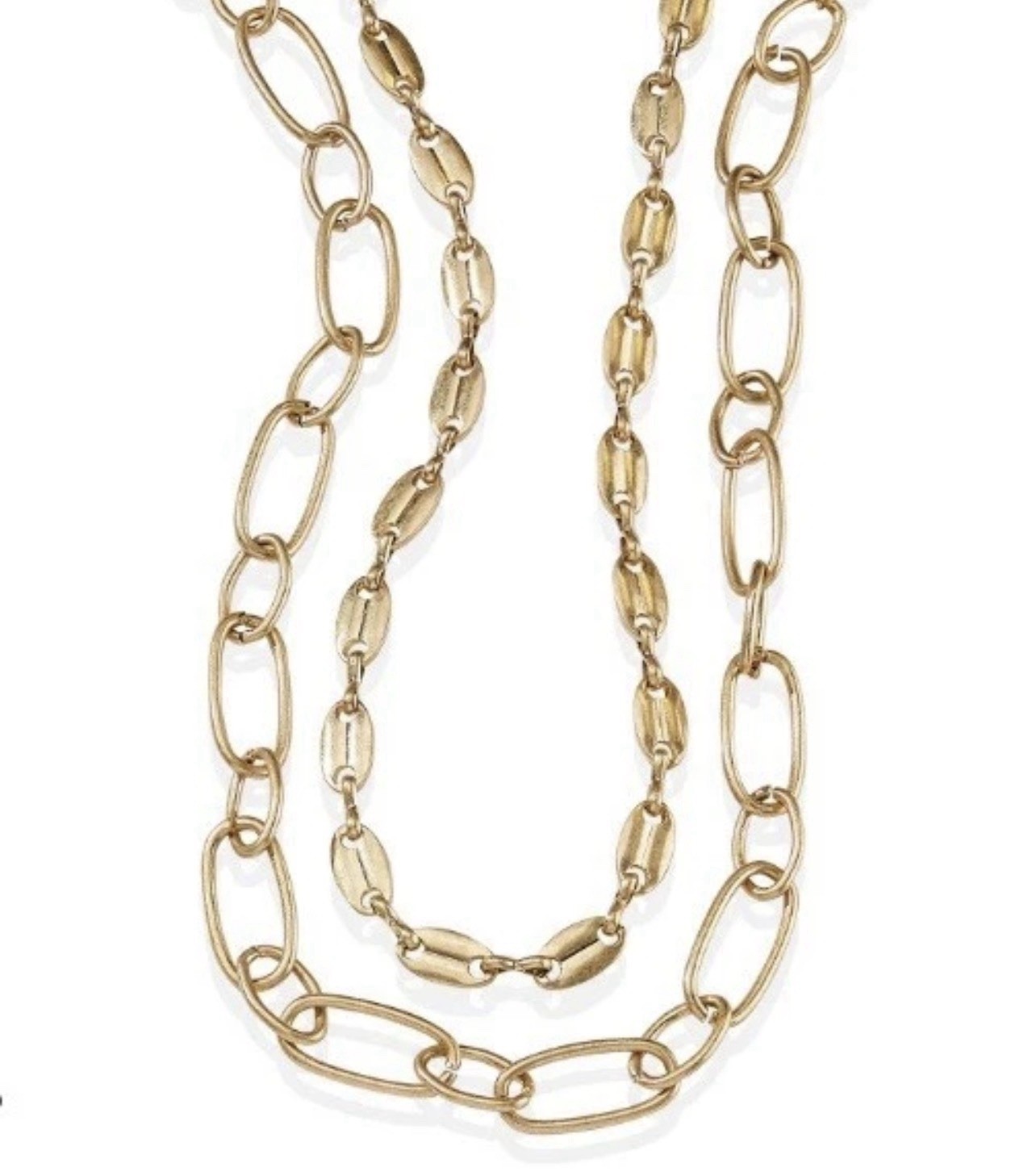 Park Lane Matte Gold Trudy 2 Strand Layering Necklaces BNWT 17” & 20” Extender