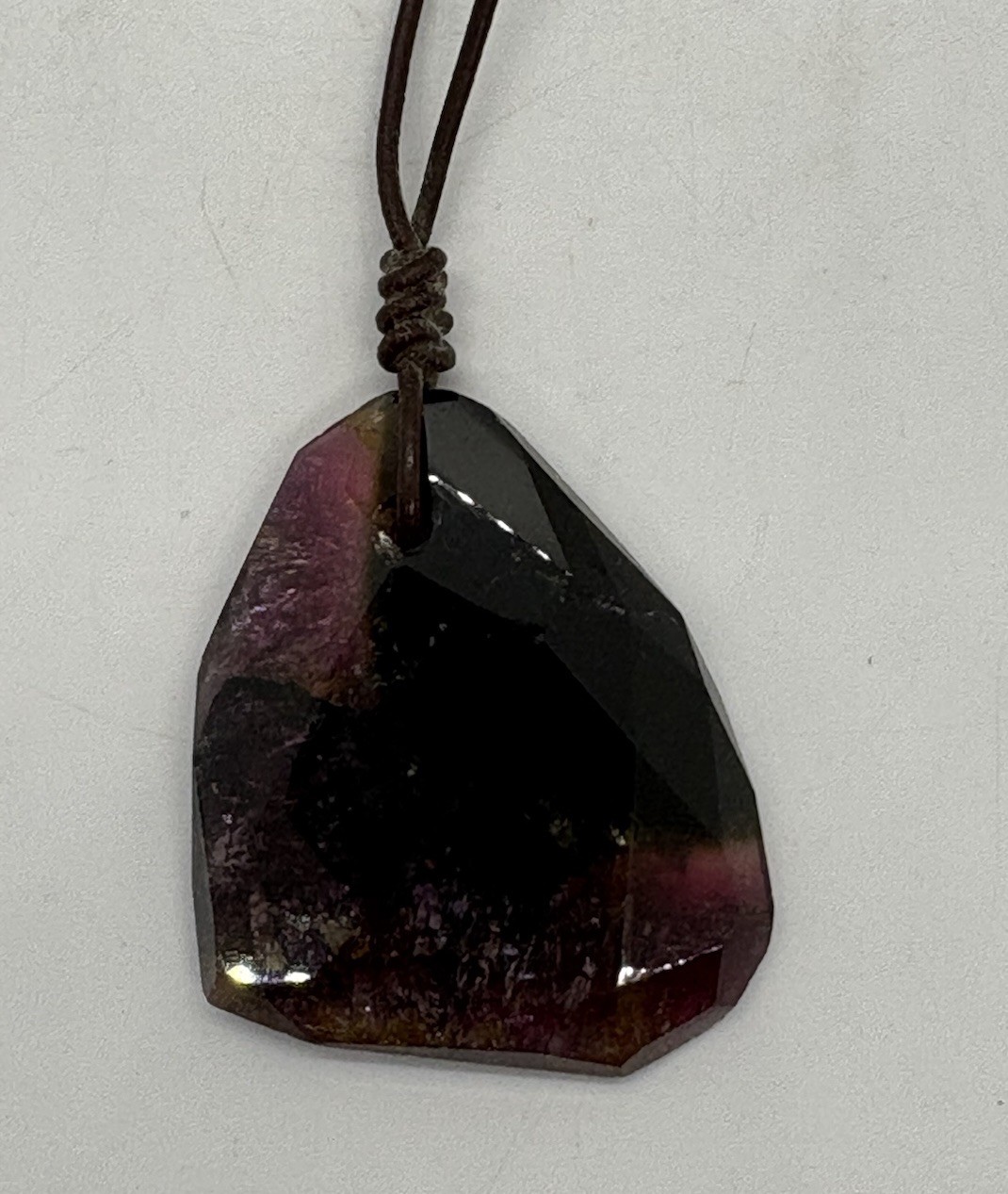 Chan Luu Necklace Natural Bi-Color Tourmaline Pendant Artisan Signed Jewelry NWT