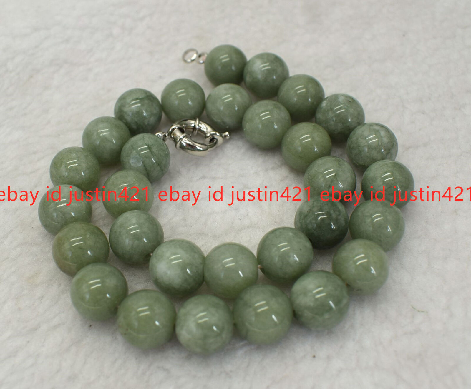 6-14mm Natural A Green Jade Jasper Round Gemstone Beads Necklace 14-36 inches