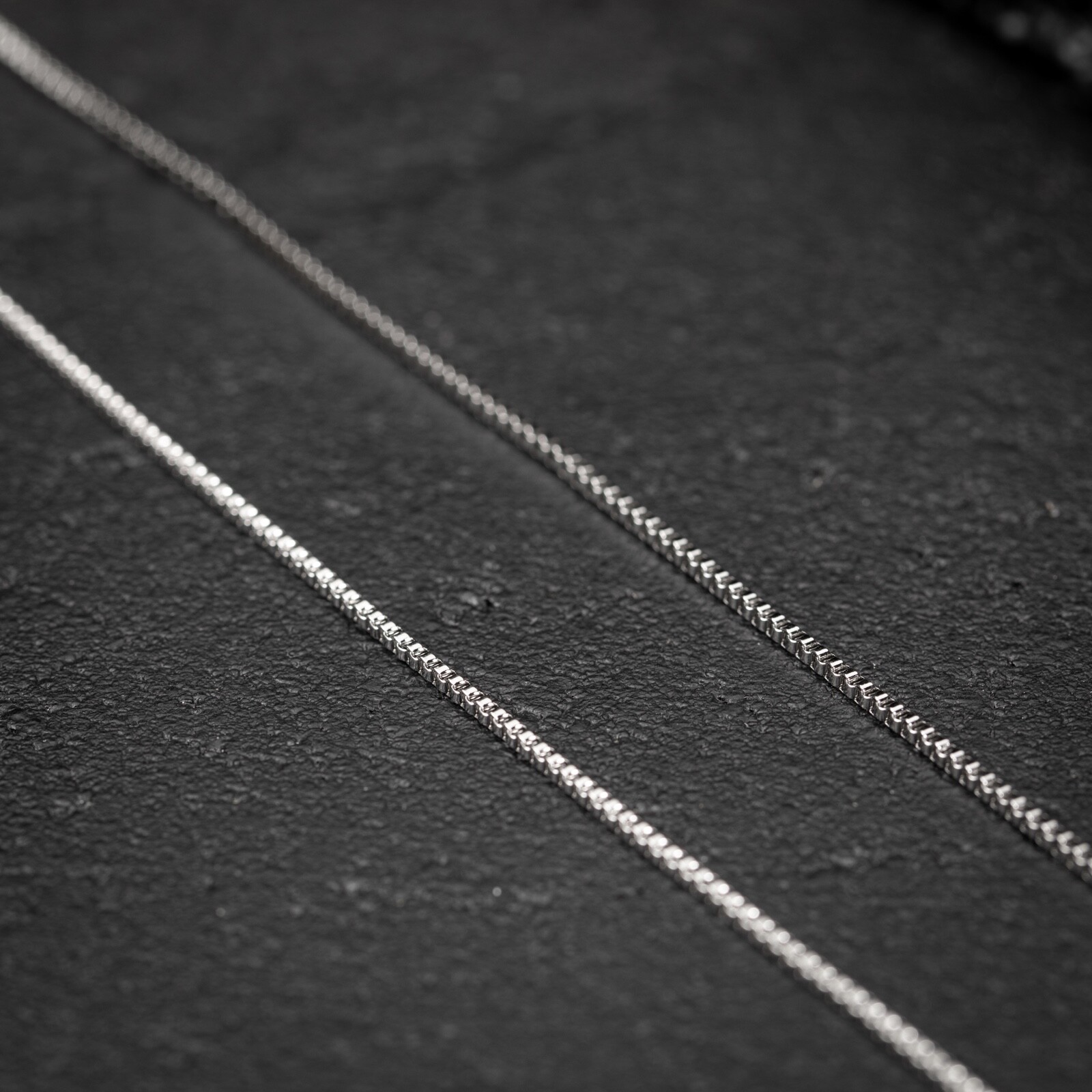 White Gold PlatedStainless Steel 1.5mm 16,18,20 Inch Women’s Box Chain Necklace