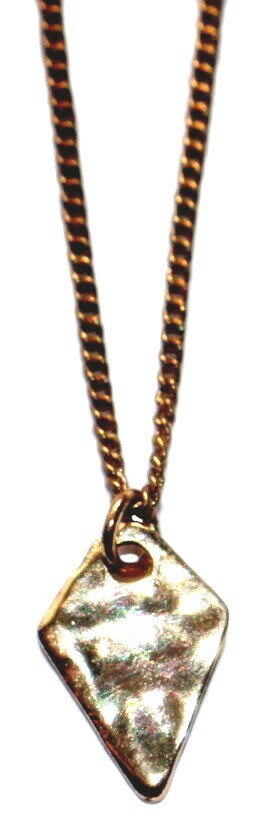 Pendant NECKLACE Hammered KITE 46cm GOLD Tone Chain BRANDY MELVILLE