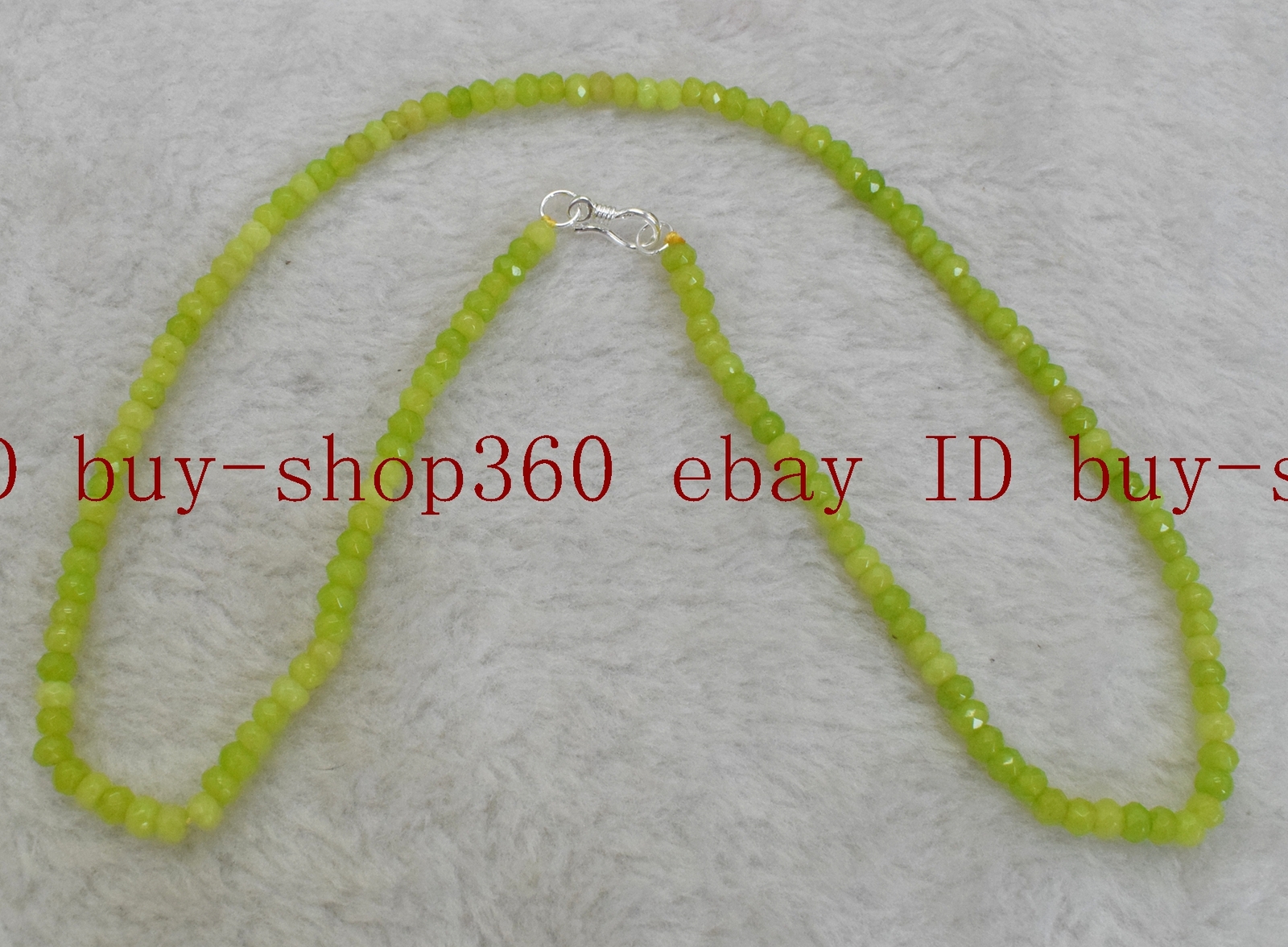 Wholesale Fine 2x4mm Gemstone Faceted Beads Necklace 925 Sterling Silver Clasp