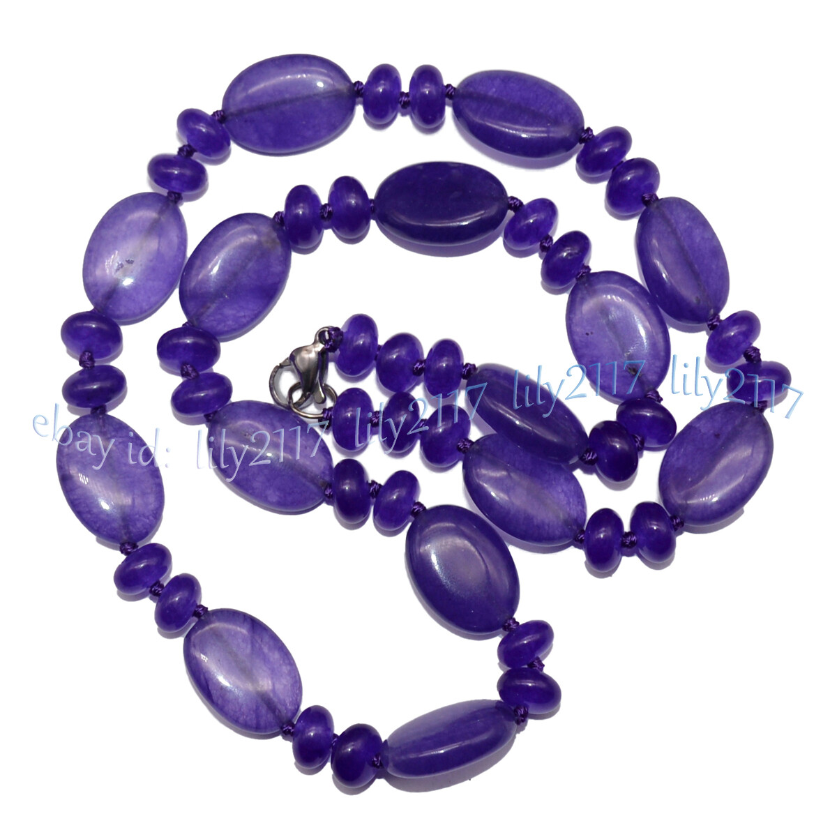 Natural 5x8mm Rondelle 13x18mm Flat Oval Gemstone Beads Necklace 14-36”