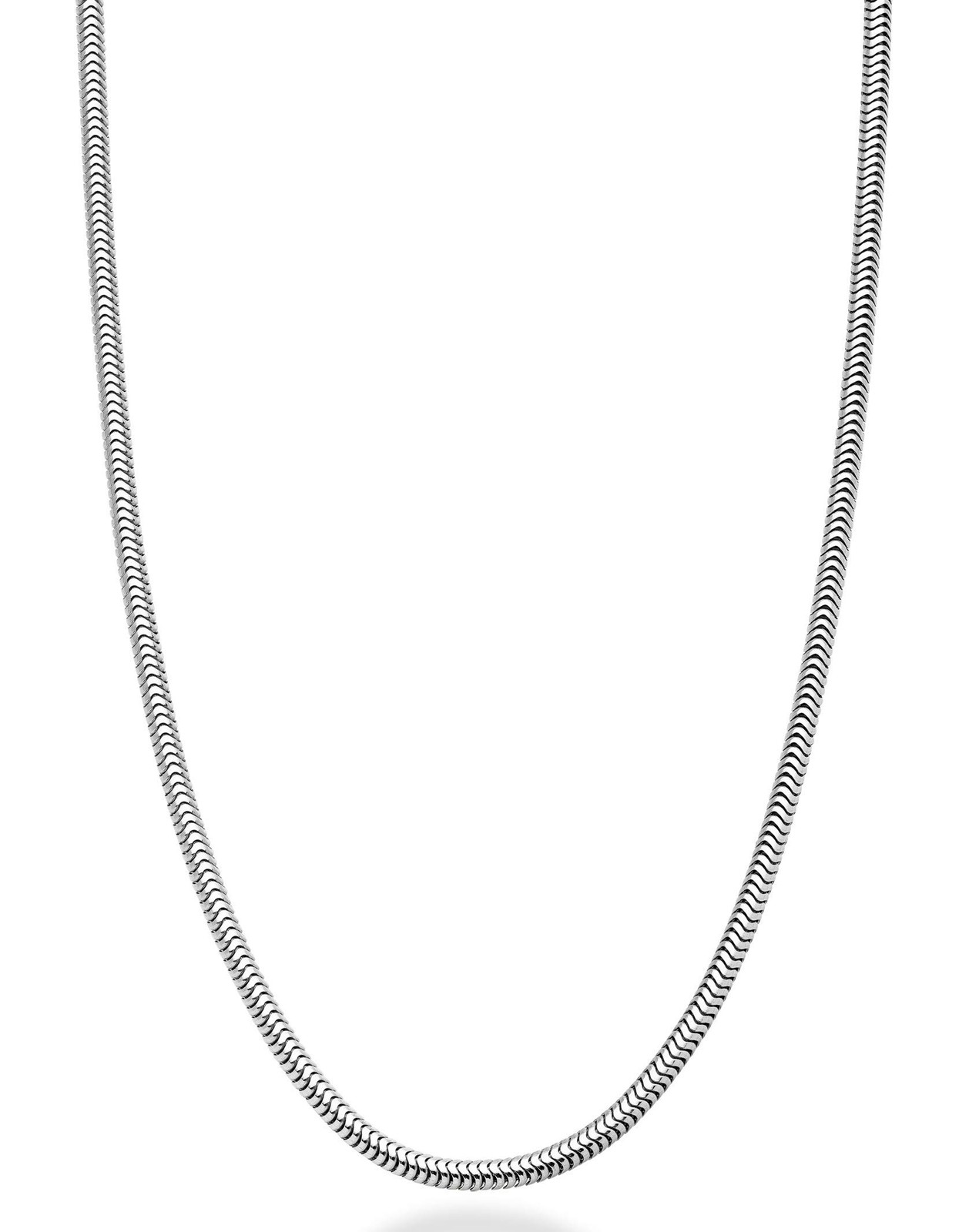 Miabella 925 Sterling Silver Italian 1.5Mm 2Mm 2.5Mm Round Snake Chain Necklace