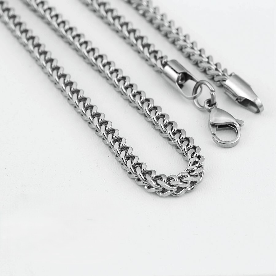 DG Men’s Stainless Steel,CROSS Pendant 24″ Franco Chain Necklace High Polish*Box