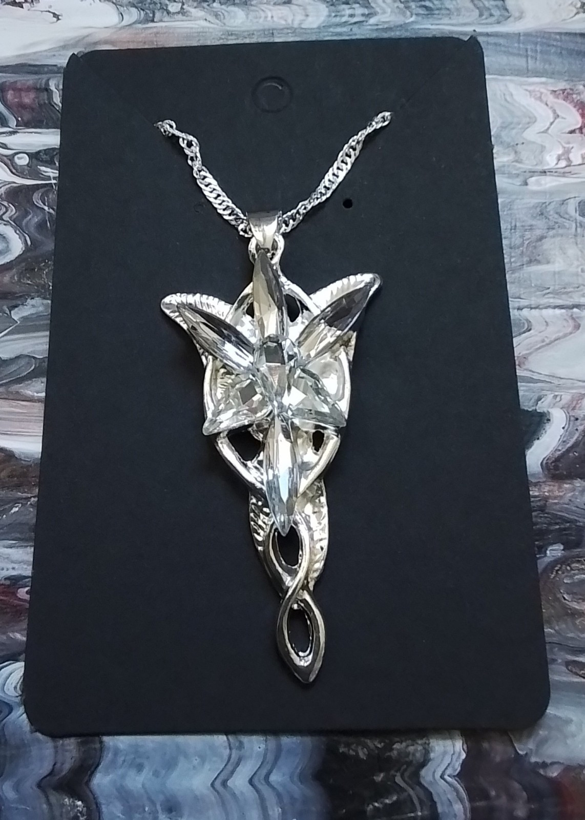 Lord Arwen Evenstar Necklace LOTR Cosplay, Gift Bag