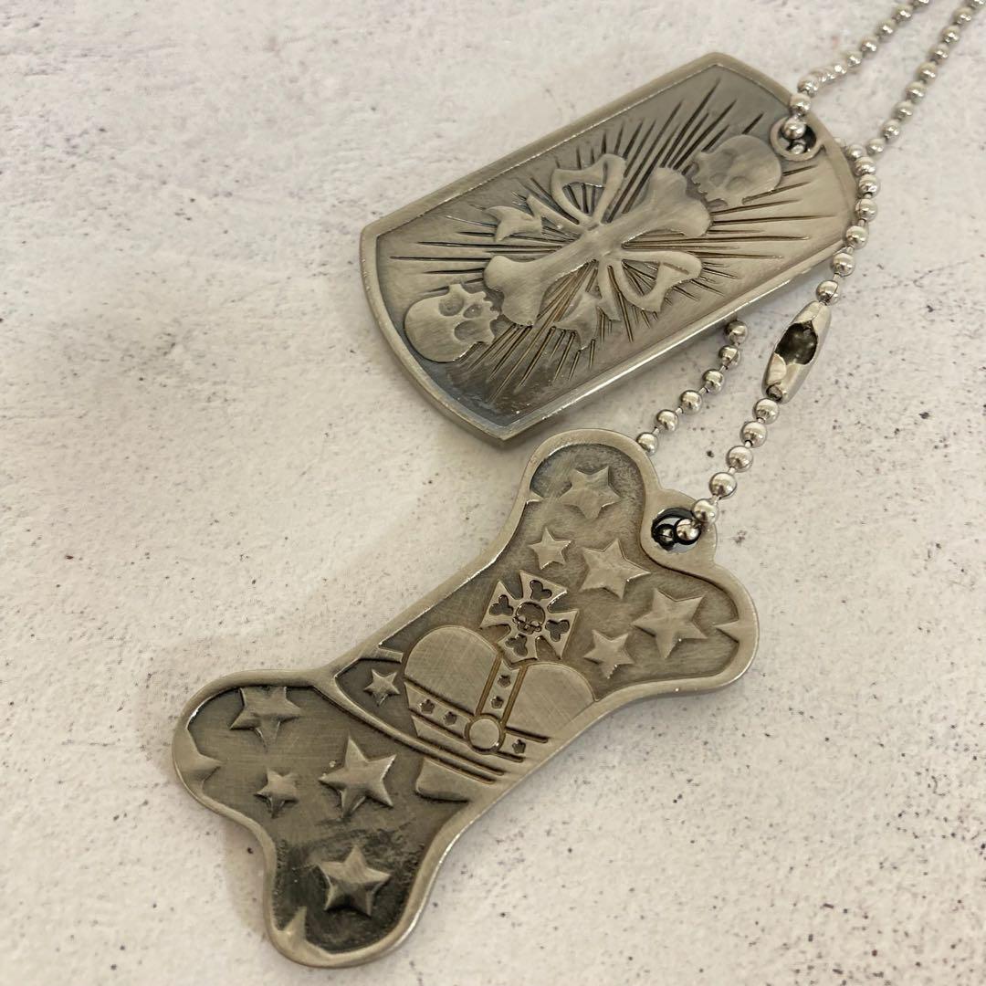 Vivienne Westwood Necklace Dock Tag Plate Silver w/drawstring