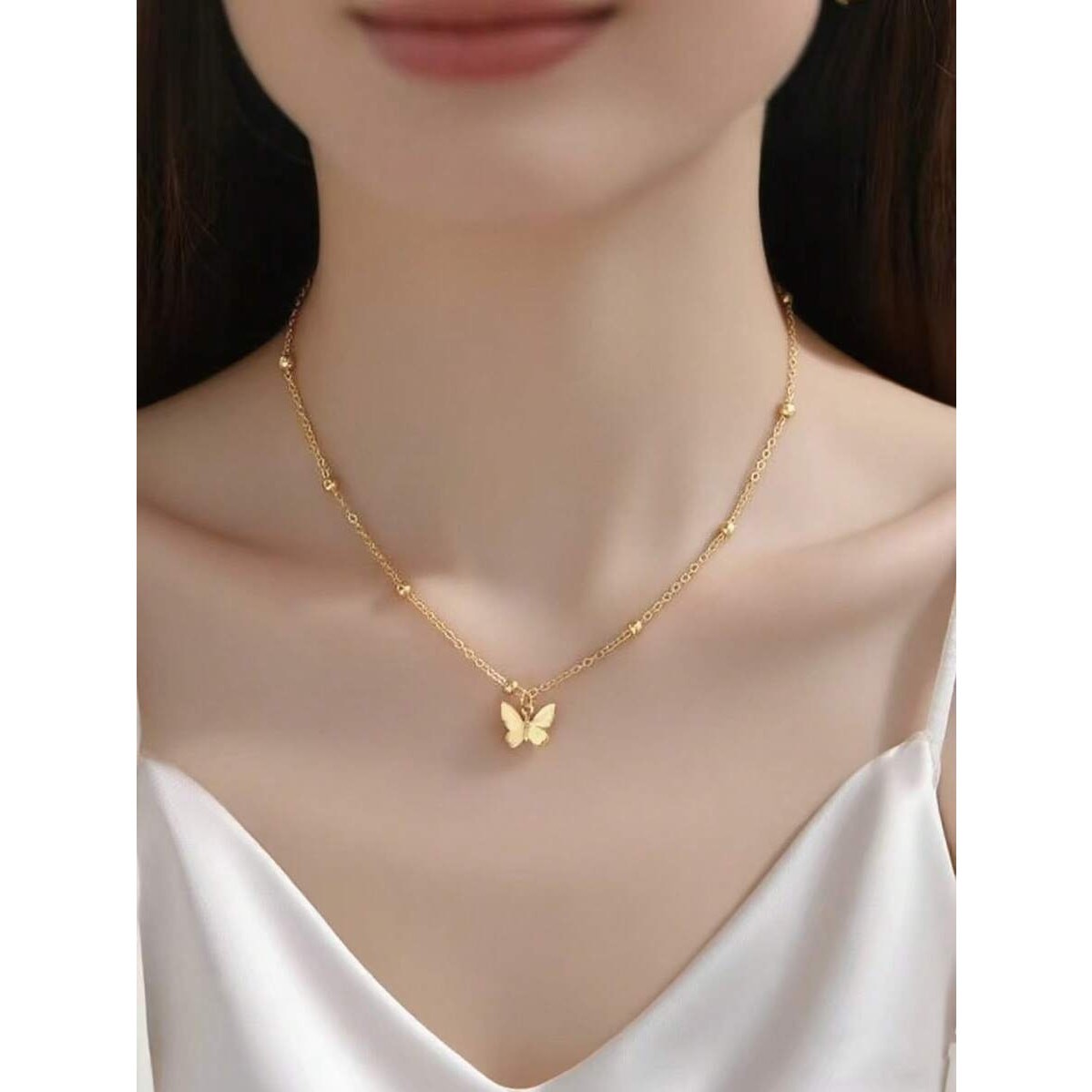 Elegant, Chic, Dainty Butterfly Necklace & Statement Body Chain [One Size]