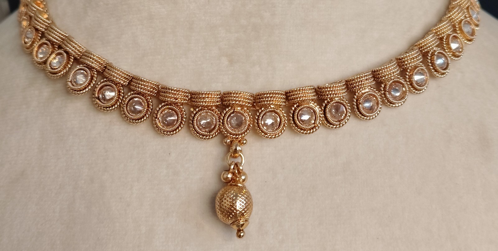 Shumaila Indian Polki Jewelry Necklace Set Roz Jewellers.