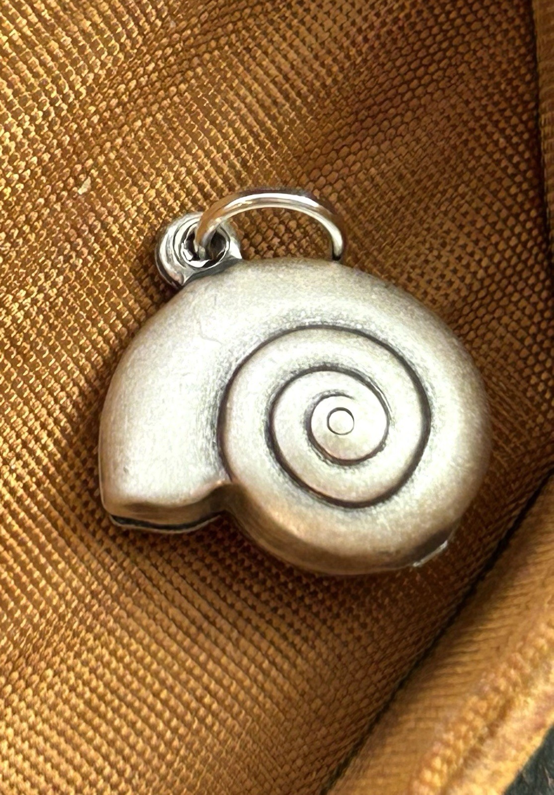 Shell Charm Seashell Pendant Nautical Beach Jewelry Silver Plated Nautilus Shell