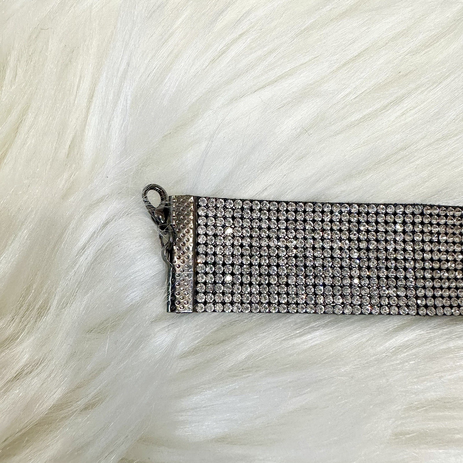 New Women’s Silver Sparkly Crystal Necklace Chocker