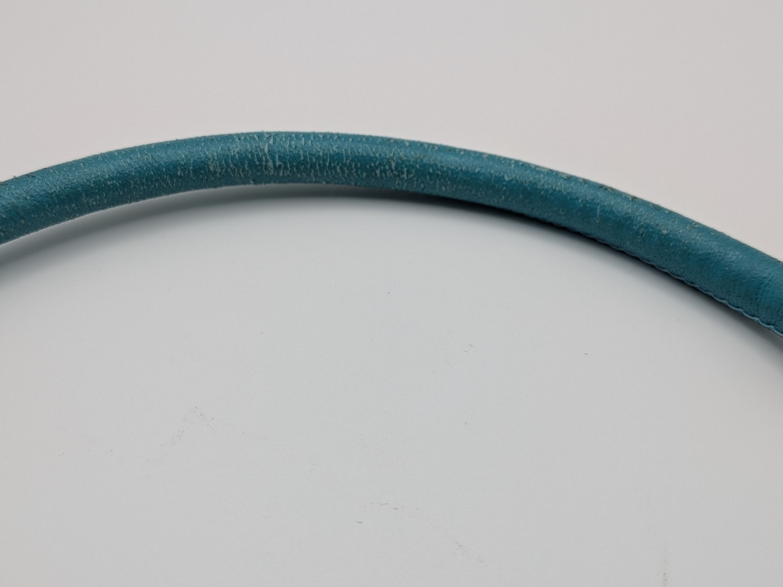 Brighton Faux Turquoise Leather Silver Beads Choker Necklace 15.5 Inches