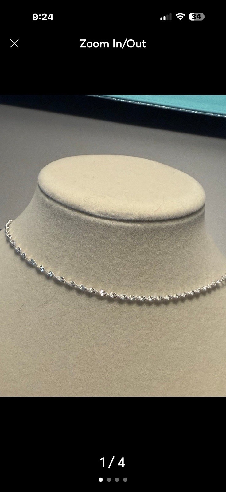 925 Sterling Silver Rope Chain bracelet Adjustable Extender Spring Ring