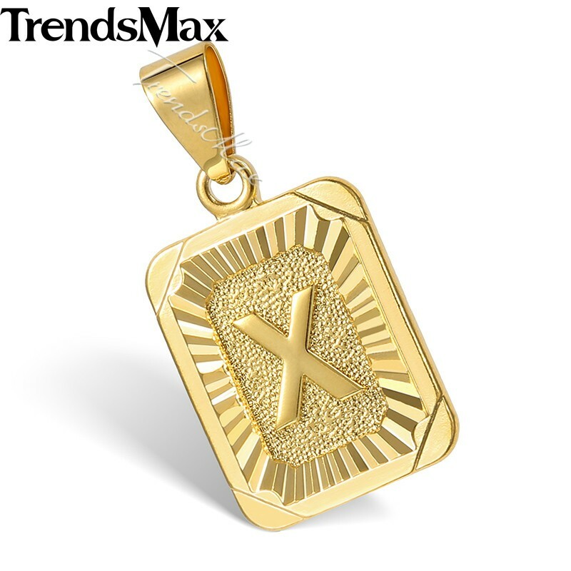 White/Yellow Gold Filled ALPHABET Initial Letter A-Z Pendant Charm Hot Wholesale