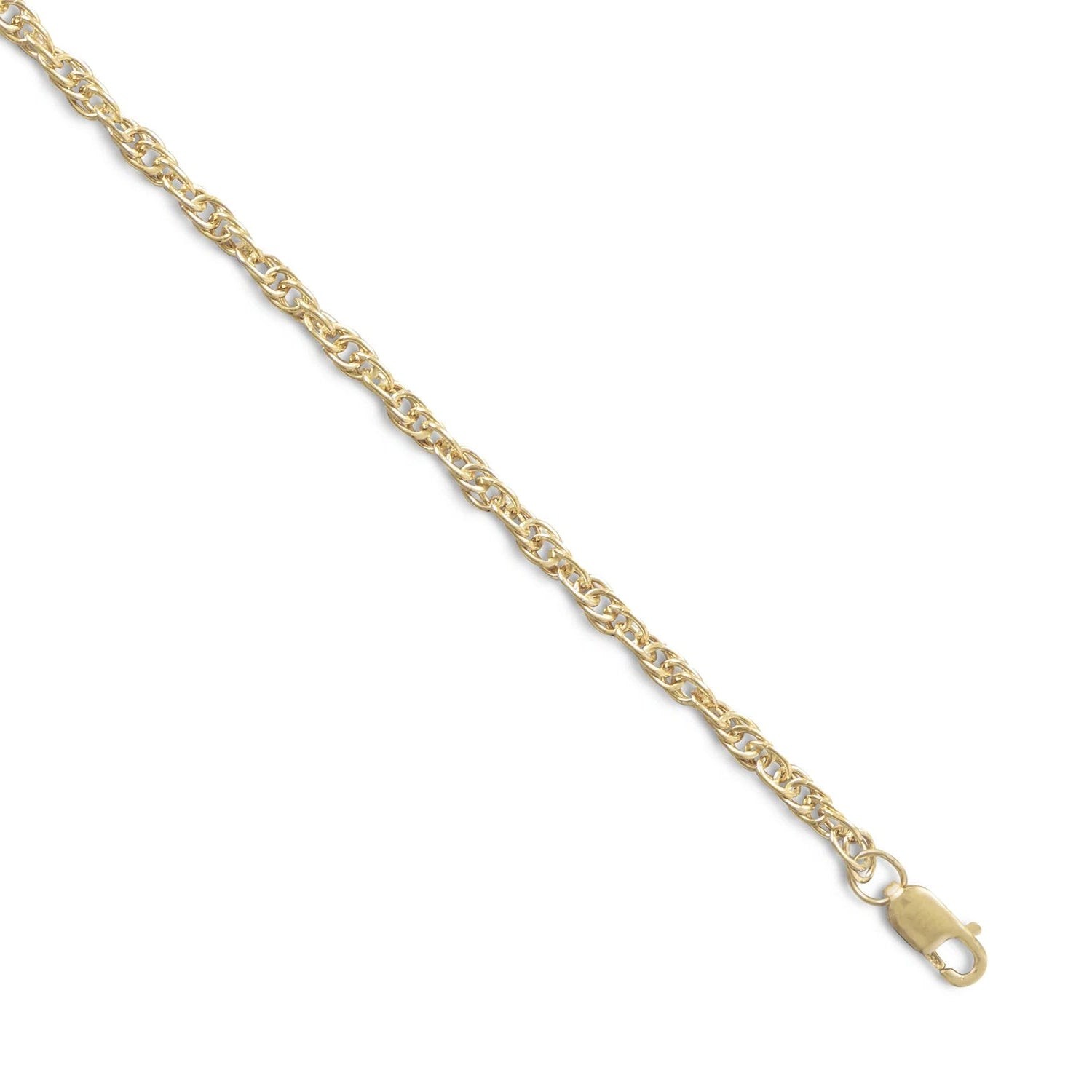 Rope Chain Necklace 14/20 Gold Filled Lobster Clasp 2.5mm