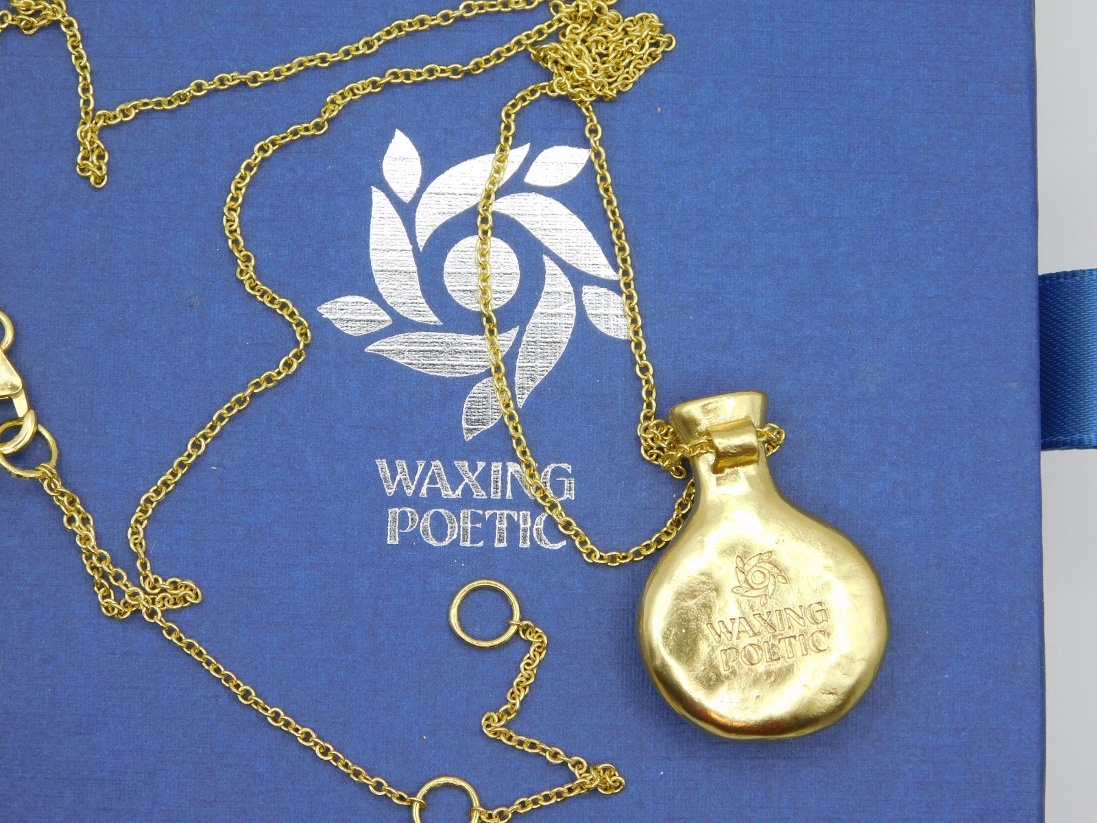 Waxing Poetic Brass Amphora Vase Necklace 20-24″