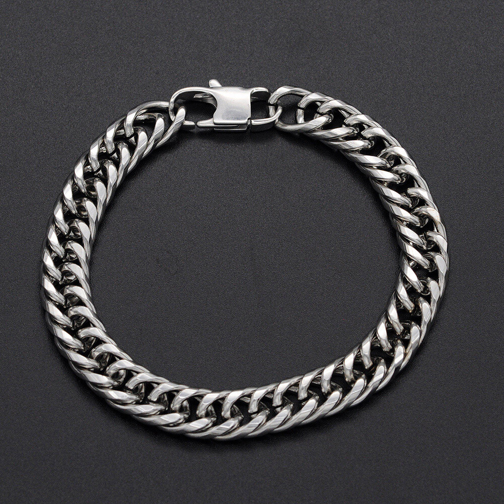 304 Stainless Steel Curb Twisted Chain Necklace Lobster Gold 18-26″ 10mm  A417