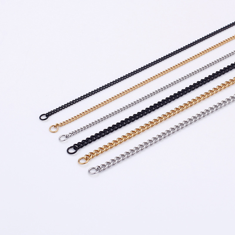 in bulk 5pcs Stainless steel Silver/ gold /black Chain Necklace 1.5mm/2mm 18”
