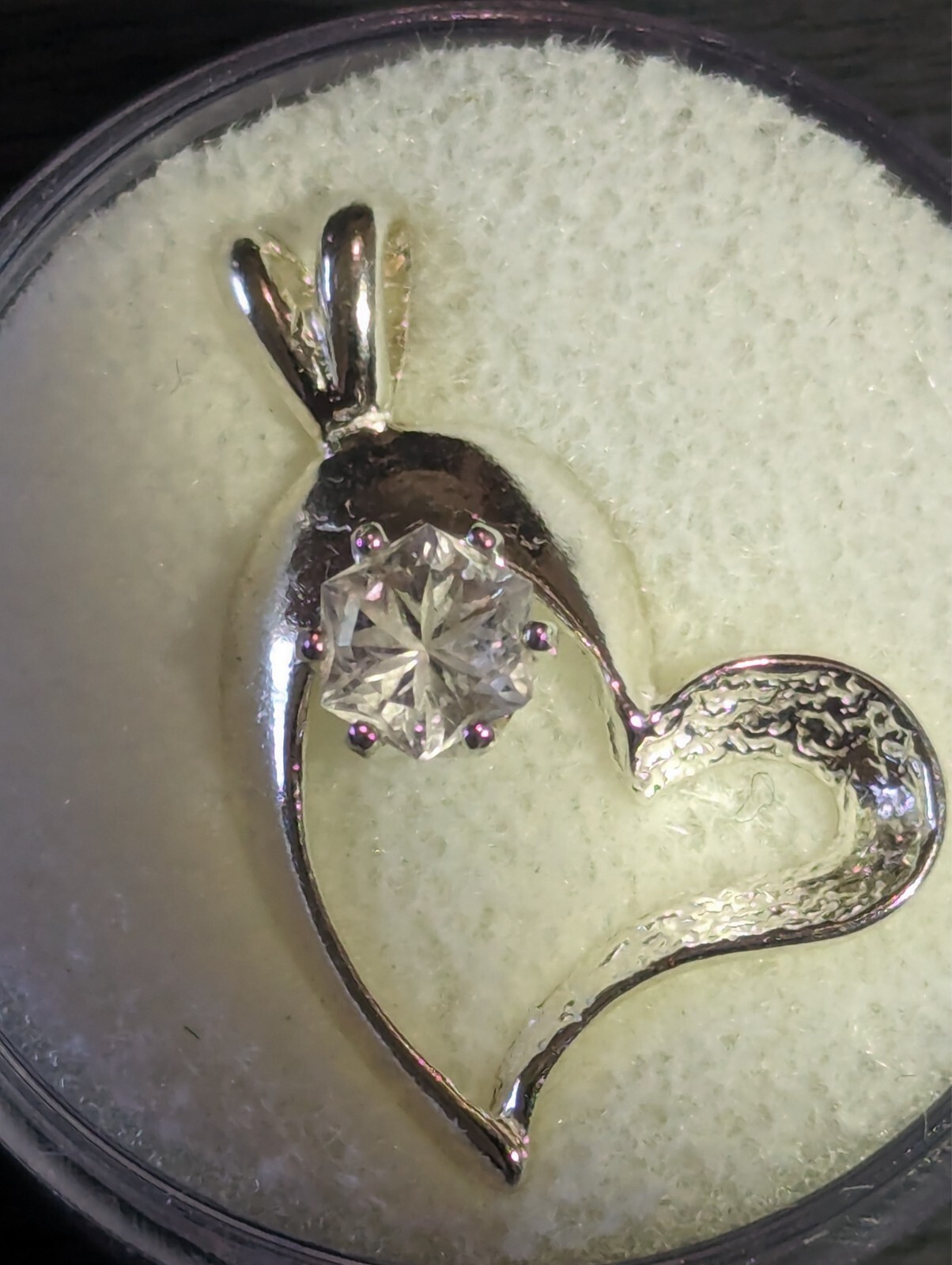 USA seller Natural 4mm Flawless pink morganite heart pendant facet snowflake