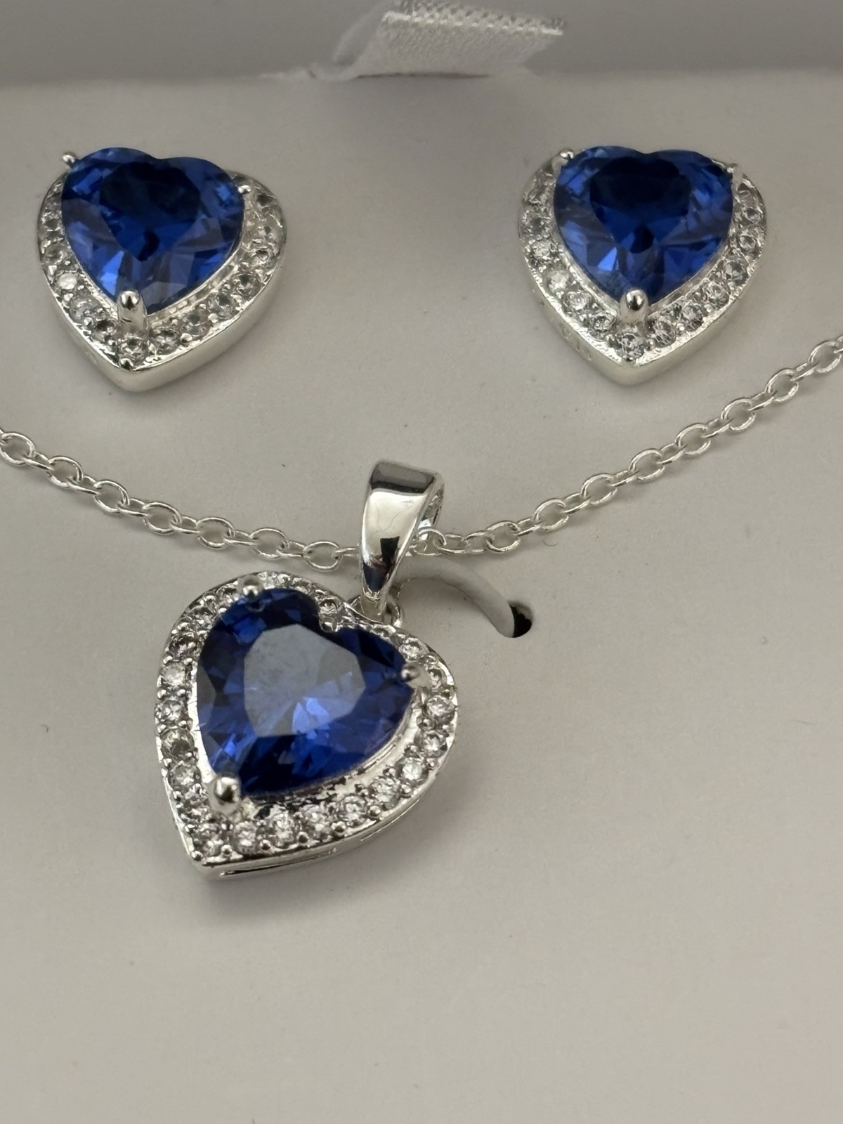 Brilliance Fine Jewelry Cubic Zirconia and Silver Plated – Necklace & Earrings
