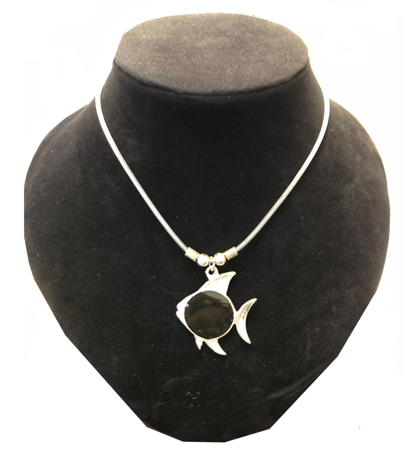 Silver Necklace with Fish Pendant