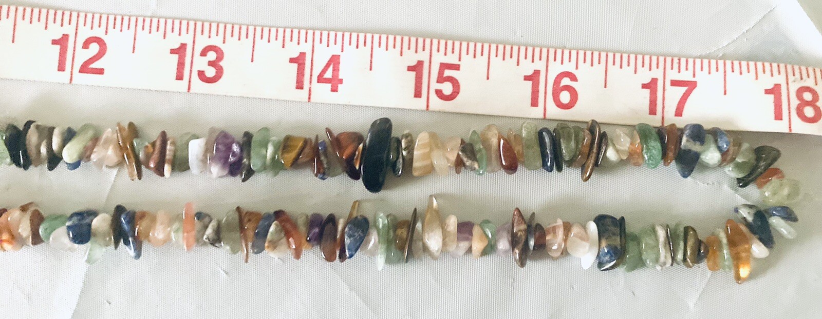 Natural Looking Stone Necklace Long Colorful 36” Unknown Stone Type