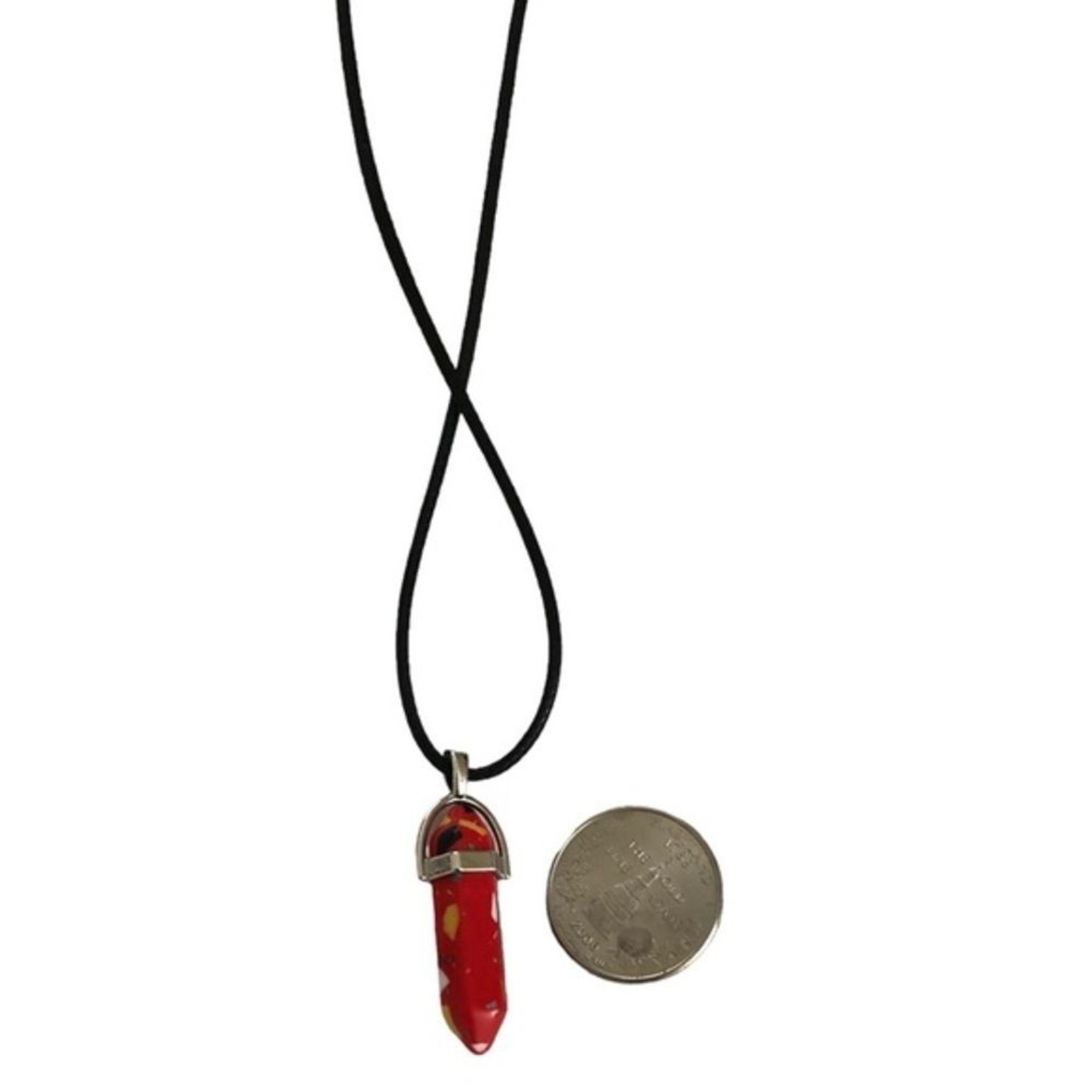 NEW PENDANT HEALING PROTECTION MULTI COLORED RED BLUE YELLOW NECKLACE