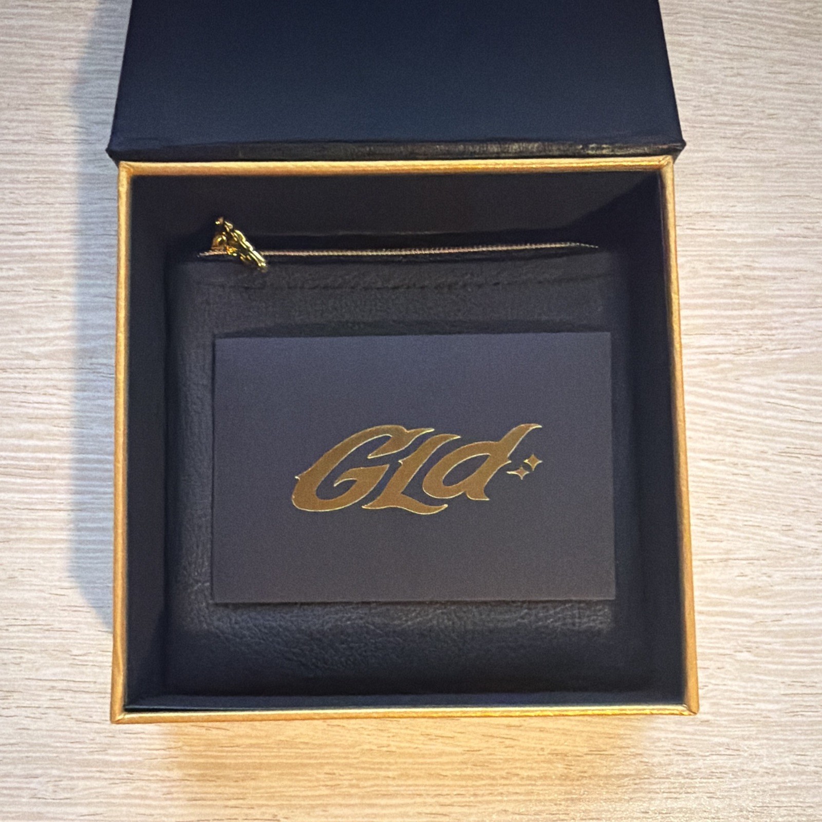 GLD Gold Tone Rope Chain Necklace Yellow Gold Color Lobster Clasp w/Box