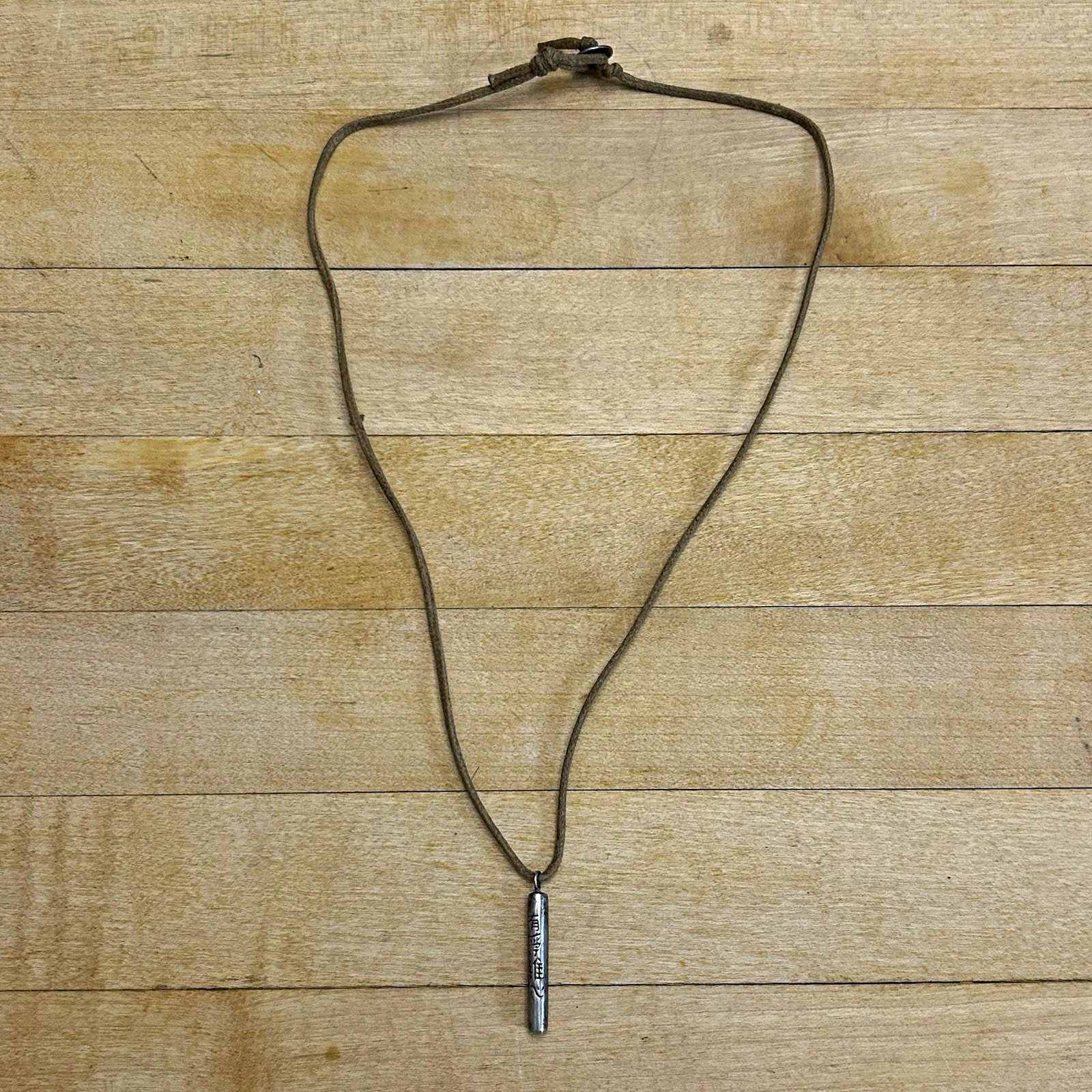 Me & Ro Sterling Silver ‘Faith Ties The Heart’ Pendant Necklace on Natural Cord