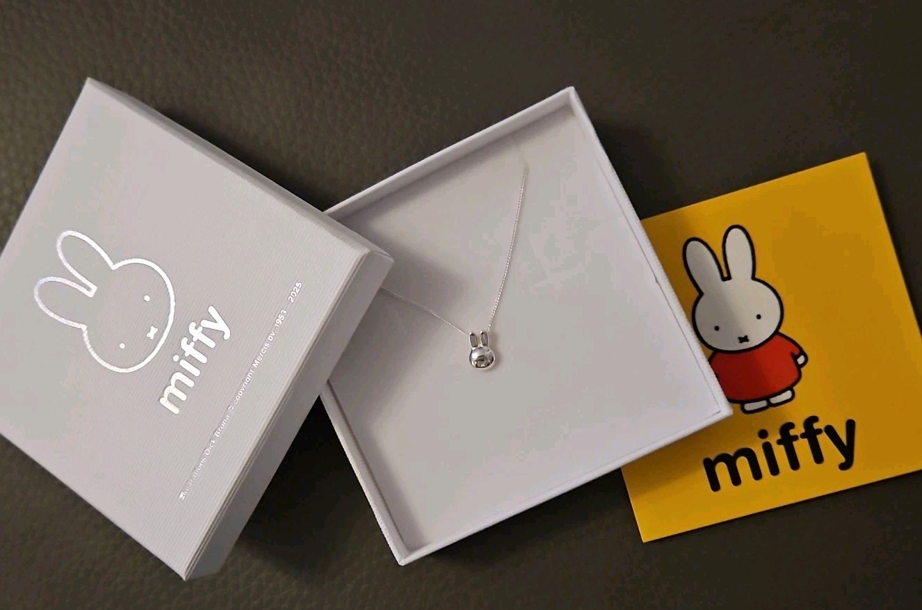 Official Miffy Medium Head Necklace Sterling Silver Handmade in the UK