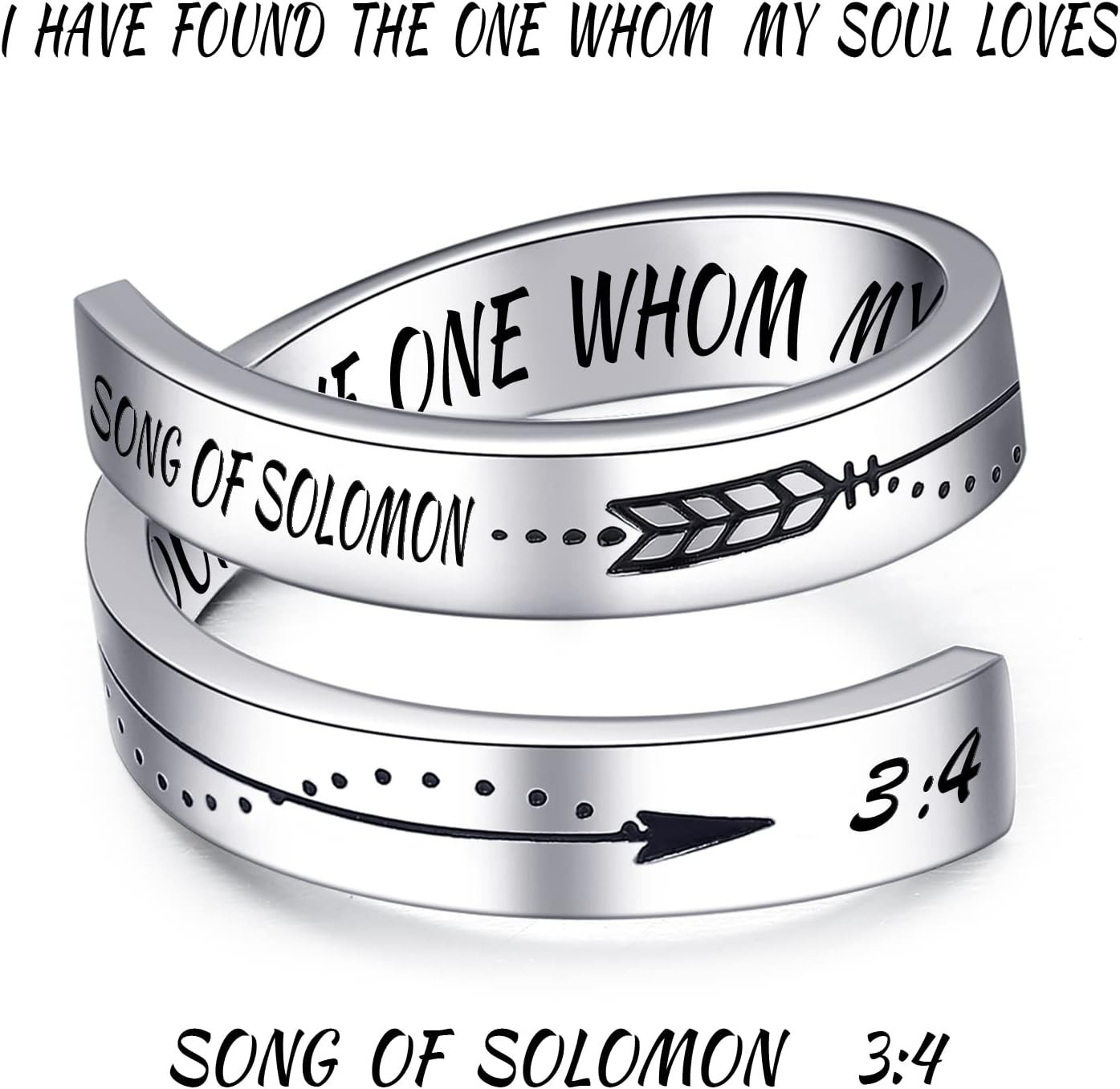 Engraved Silver Thumb Ring – Encouraging Jewelry Gift for Mother’s Day & Beyond