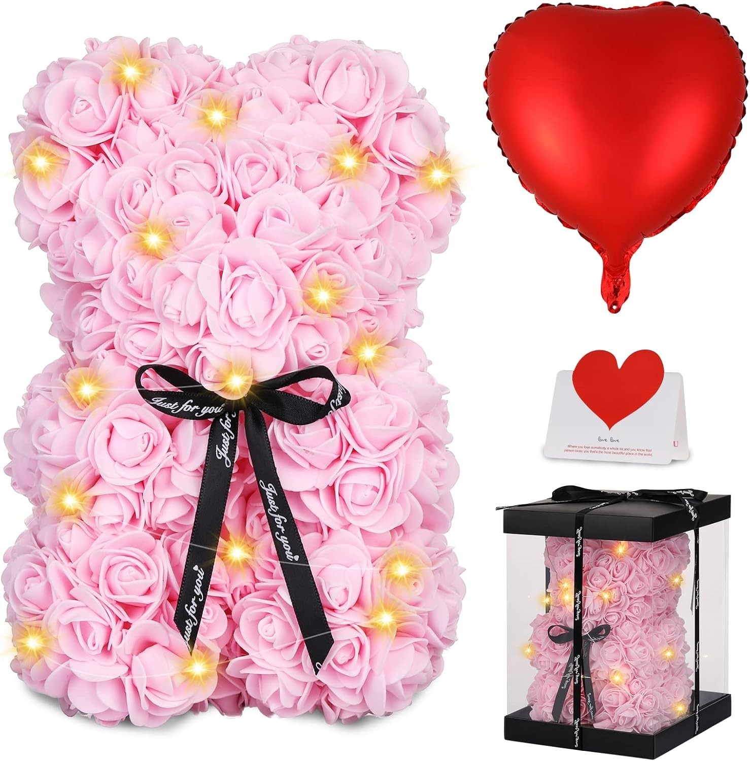 Women Gifts Ideas for Valentines Day, Preserved Forever Rose Gift with Necklace*
