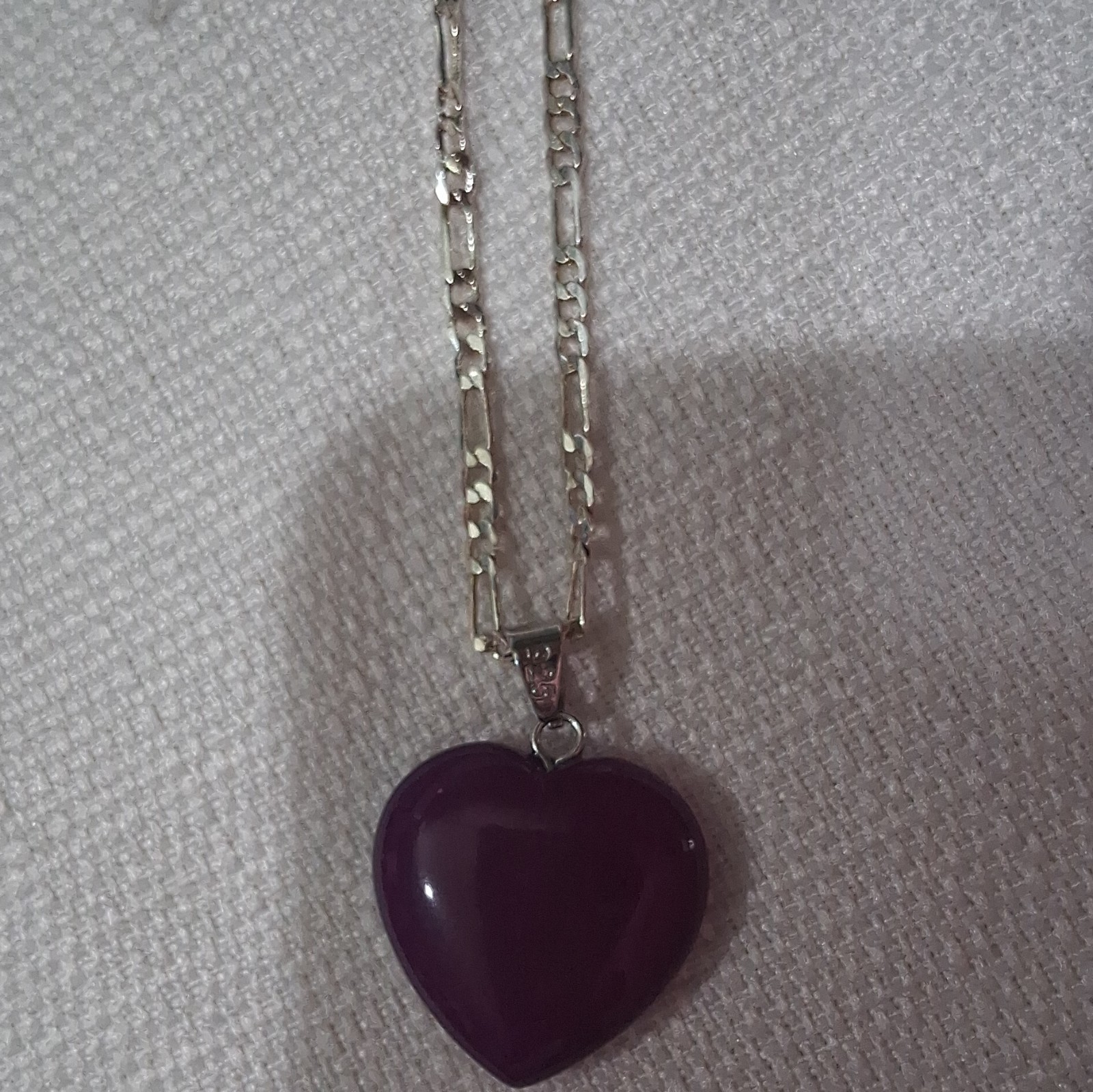 Silver 925 Ley Chain Necklace Purple Heart Blue Turtle Craftc 925 Silver