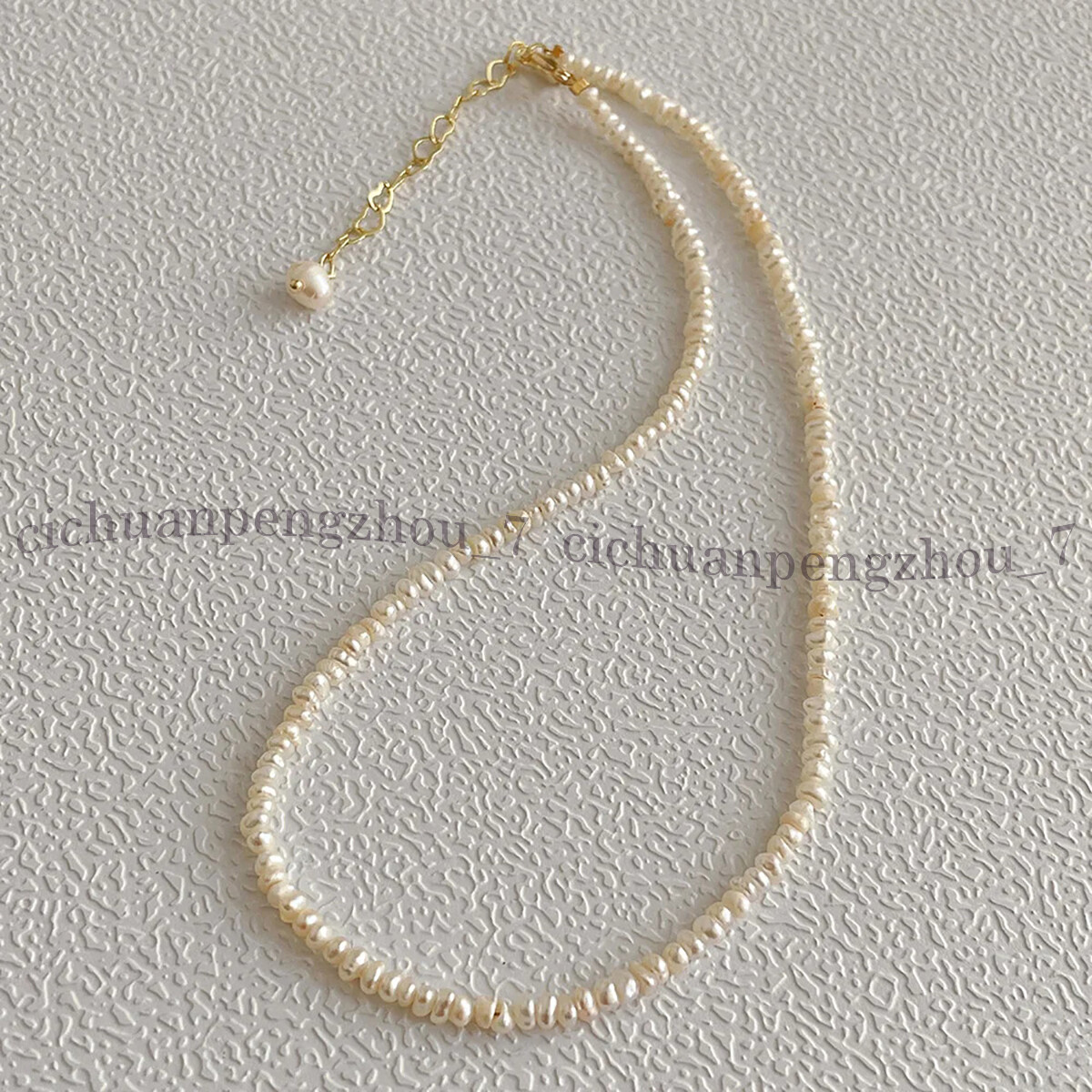 Small 3-4mm White Freshwater Mini Beads Baroque Pearl Necklace 14-36 inch