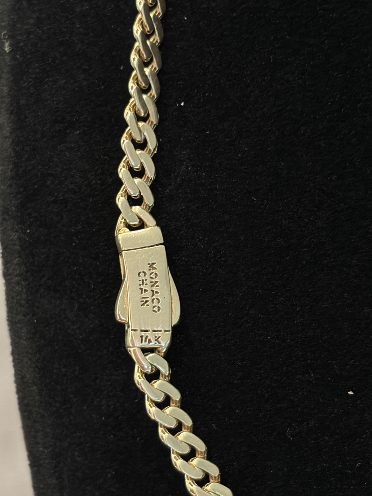 14k Yellow Gold Monaco Link Chain Necklace