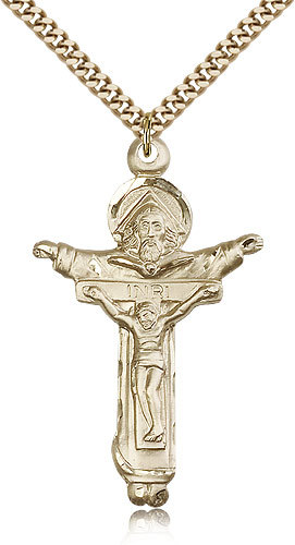 Gold Filled Crucifix Pendant For Men On 24 Chain – 30 Day Money Back Guarantee