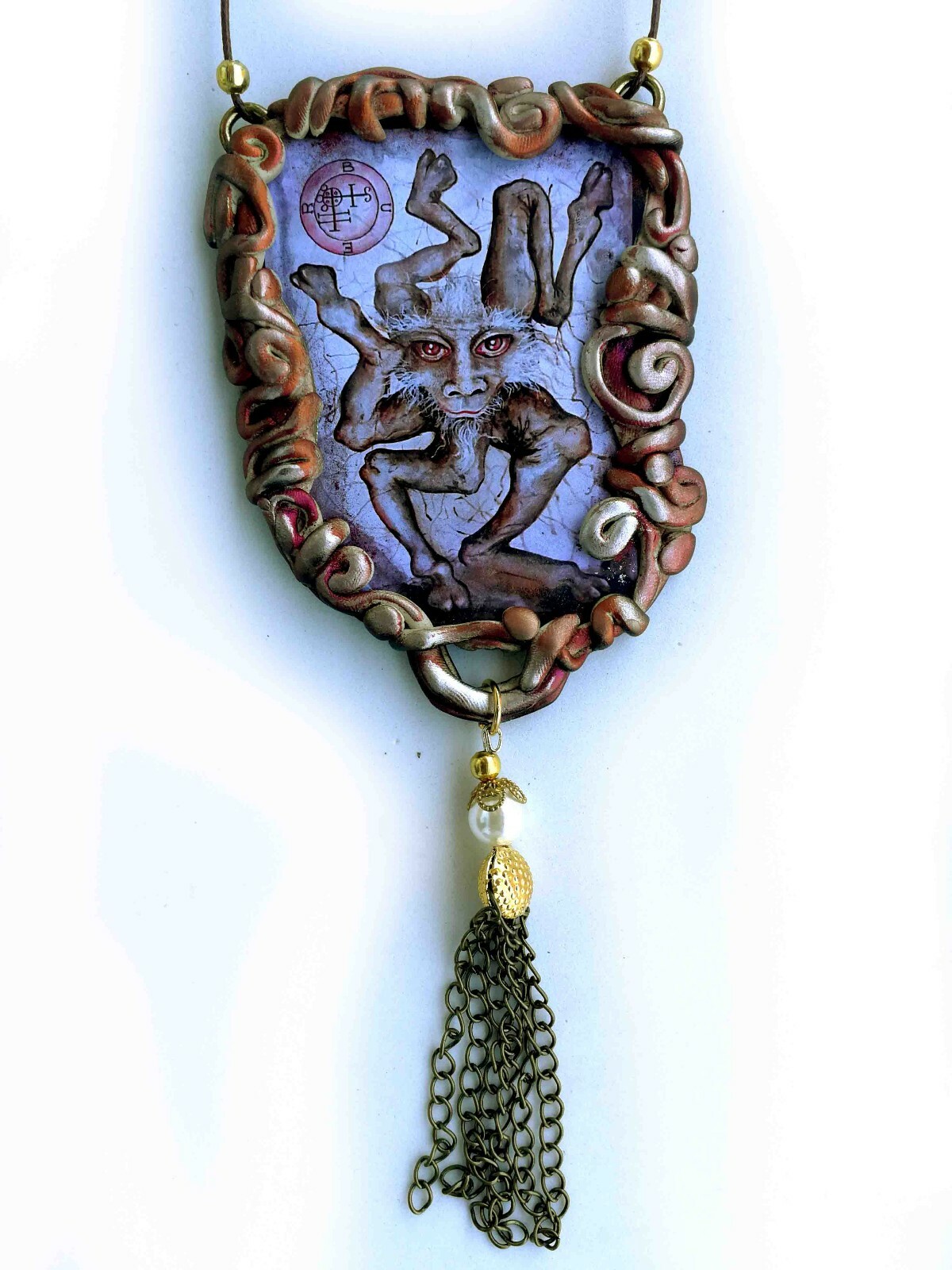 buer demon gothic talisman satanist pendant devil satan amulet necklace lucifer