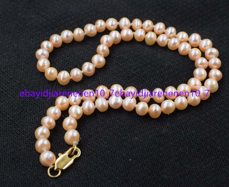 Natural 8-9mm Pink Freshwater Cultured Pearl Necklace 16-24 in
