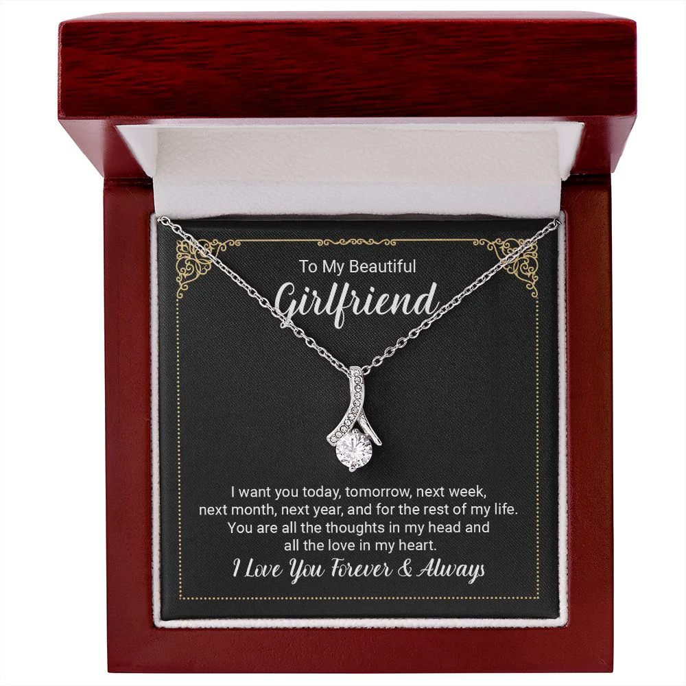 To My Beautiful Girlfriend Always And Forever Alluring Beauty Necklace