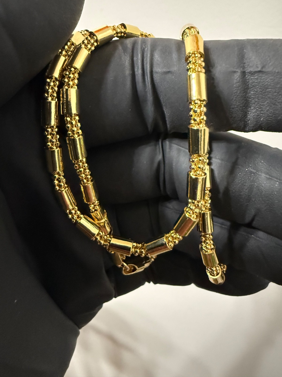barrel chain necklace 14k gold filled 21 inch 3.5mm lobster clasp