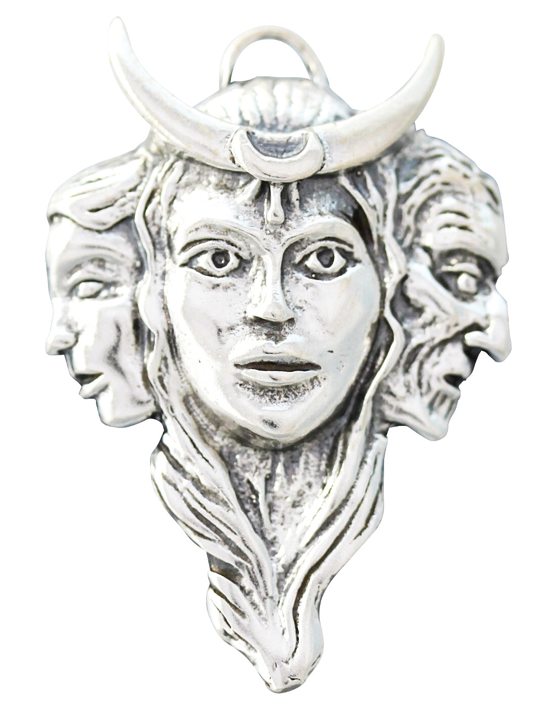 Triple Goddess Love Harmony Pendant Necklace Silver Plated Sigils of the Craft