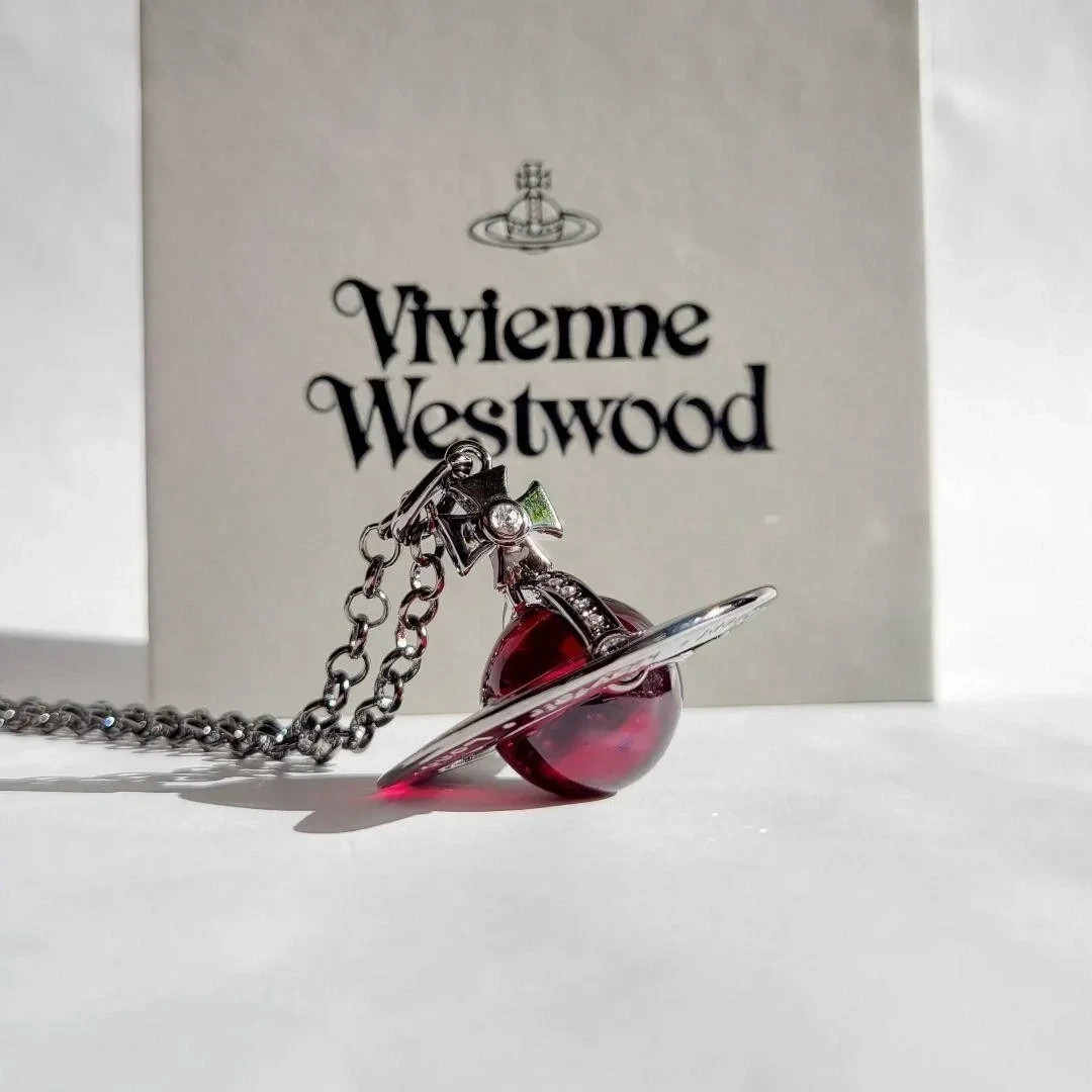 Vivienne Westwood Small Orb Necklace, Violet, 80cm