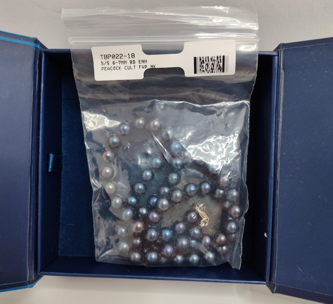 6-7 mm Peacock Cultured Pearl Women’s Necklace / 18″ Long /Jewelry Television.