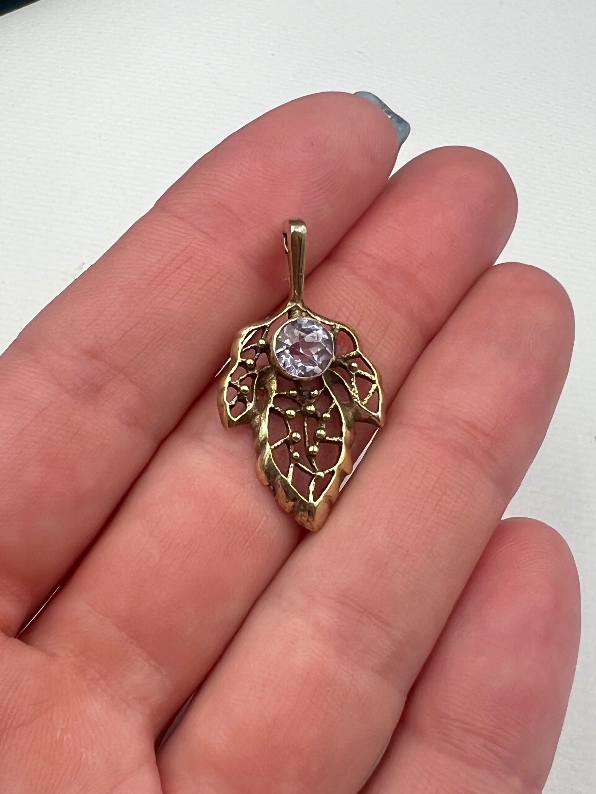 Antique pendant 1970s stone Alexandrite Silver 875 collectible model old