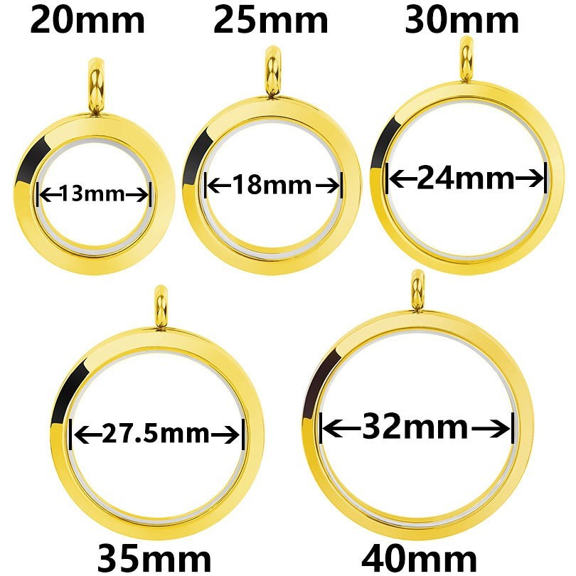 NEW FLOATING CHARMS LOCKET LIVING MEMORY PENDANT S.STEEL PERSONALISED